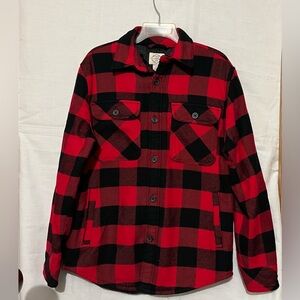 St. John's Bay Red and Black Plaid Shirt